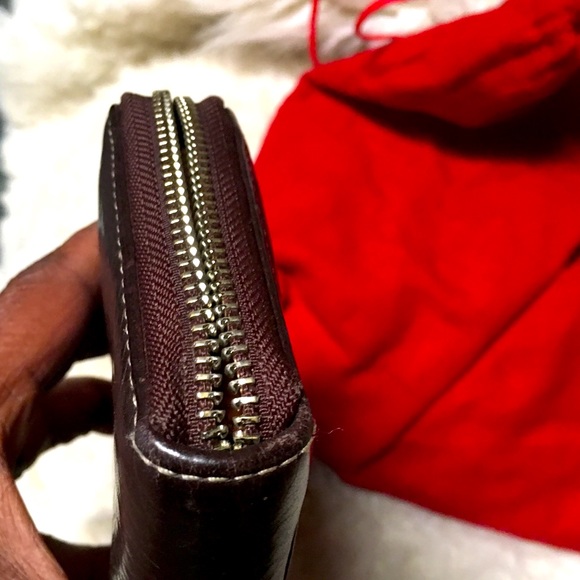 Vintage Coach Calfskin Leather zip long wallet - Picture 3 of 10